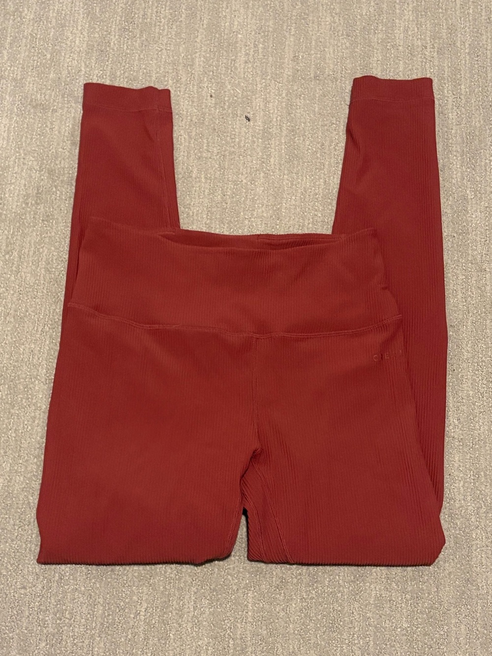 Seamless High-Waist Leggings in Brick Red